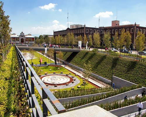 Hombre caminando tranquilamente por un parque en la Ciudad de México